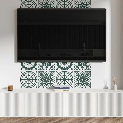 Rechteckige wandverkleidung innen Floral-geometrisches Muster