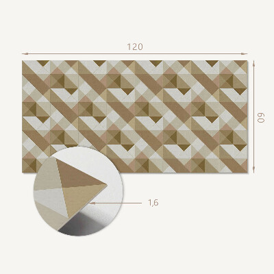 Rechteckige wandverkleidung innen Erdige Formen im geometrischen Stil