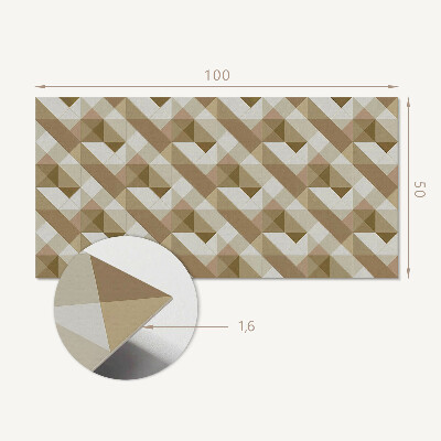 Rechteckige wandverkleidung innen Erdige Formen im geometrischen Stil