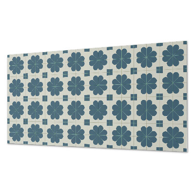 Rechteckige wandverkleidung innen Kariertes Blumenmotiv