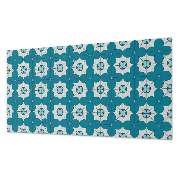 Rechteckige wandpaneel Blumenmotiv in geometrischen Formen