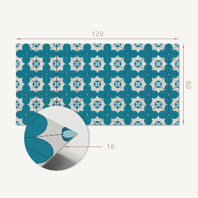 Rechteckige wandpaneel Blumenmotiv in geometrischen Formen