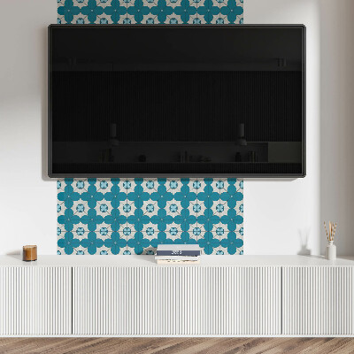 Rechteckige wandpaneel Blumenmotiv in geometrischen Formen