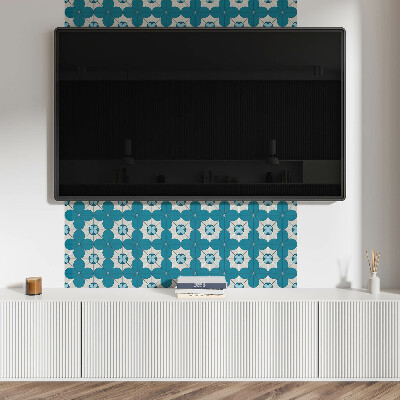Rechteckige wandpaneel Blumenmotiv in geometrischen Formen