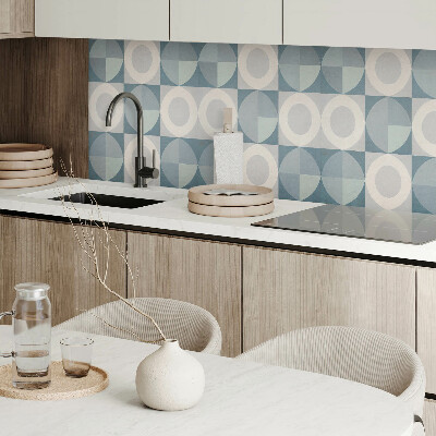 Rechteckige wandpaneel Formen und Kreise in Harmonie