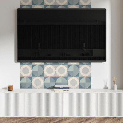 Rechteckige wandpaneel Formen und Kreise in Harmonie