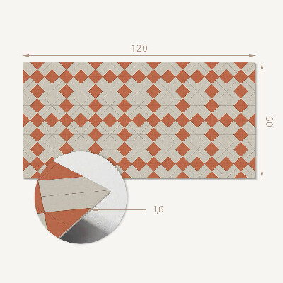 Rechteckige wandverkleidung innen Rhombisches geometrisches Gitter
