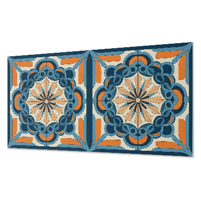 Rechteckige wandpaneel selbstklebend Florales Mandala in harmonischen Kreisen