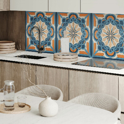 Rechteckige wandpaneel selbstklebend Florales Mandala in harmonischen Kreisen