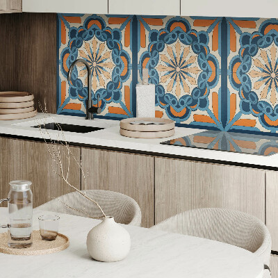 Rechteckige wandpaneel selbstklebend Florales Mandala in harmonischen Kreisen