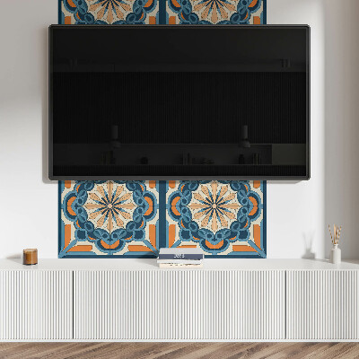 Rechteckige wandpaneel selbstklebend Florales Mandala in harmonischen Kreisen