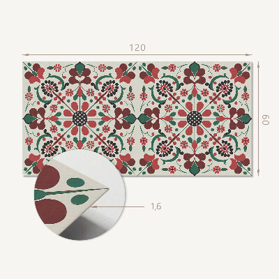 Rechteckige wandpaneel Florale Harmonie im symmetrischen Stil