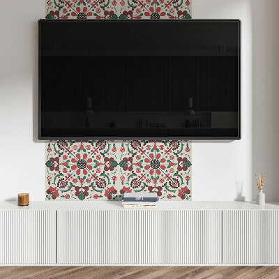 Rechteckige wandpaneel Florale Harmonie im symmetrischen Stil