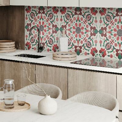 Rechteckige wandpaneel Florale Harmonie im symmetrischen Stil