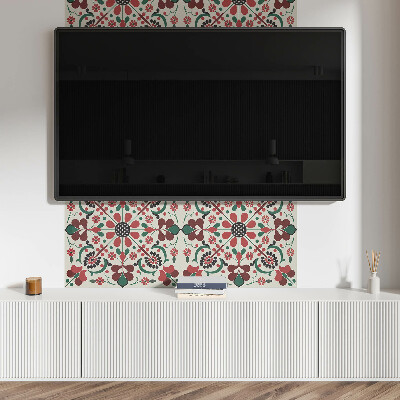 Rechteckige wandpaneel Florale Harmonie im symmetrischen Stil