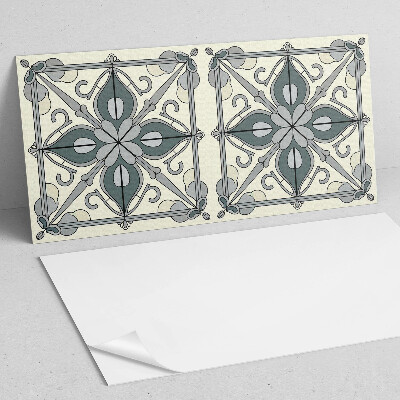 Rechteckige wandpaneel selbstklebend Blumenmotiv mit dekorativen Details
