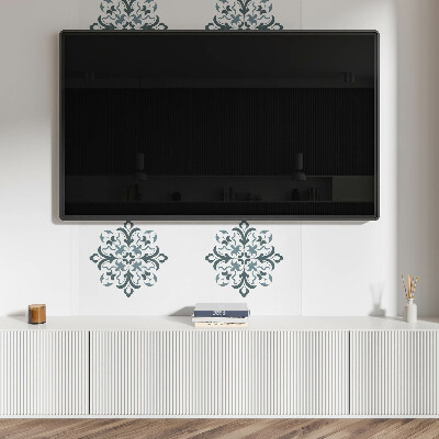 Rechteckige wandverkleidung innen Blumenmotiv in harmonischer Symmetrie