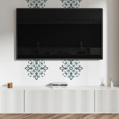 Rechteckige wandverkleidung innen Blumenmotiv in harmonischer Symmetrie