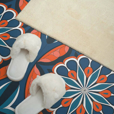 Rechteckige wandpaneel selbstklebend Mandala mit Blättermuster