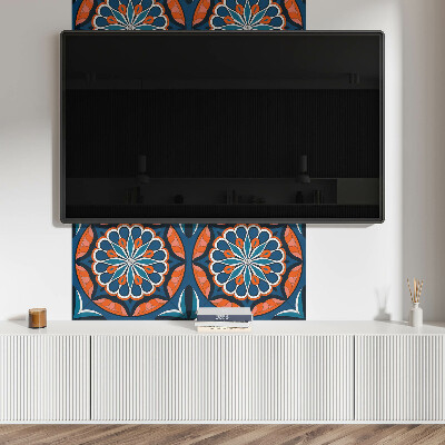 Rechteckige wandpaneel selbstklebend Mandala mit Blättermuster