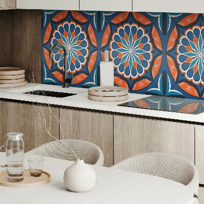 Rechteckige wandpaneel selbstklebend Mandala mit Blättermuster