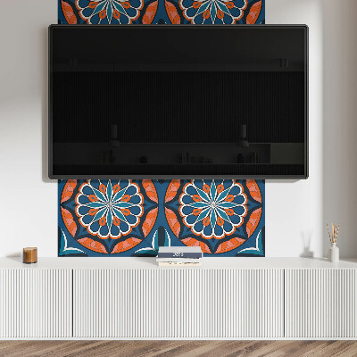 Rechteckige wandpaneel selbstklebend Mandala mit Blättermuster