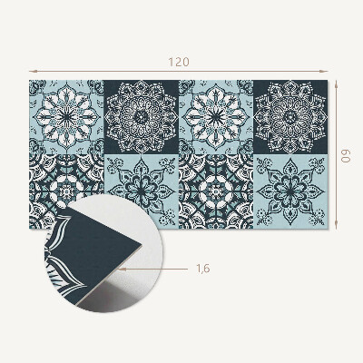 Rechteckige wandpaneel Karierte Mandala-Muster