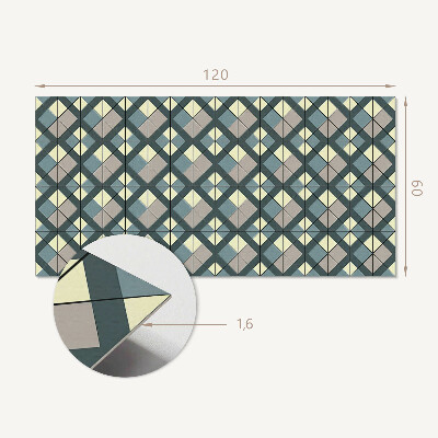 Rechteckige wandpaneel Geometrisches Schachbrettmuster