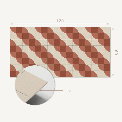 Rechteckige wandpaneel Geometrisches Wellenmuster