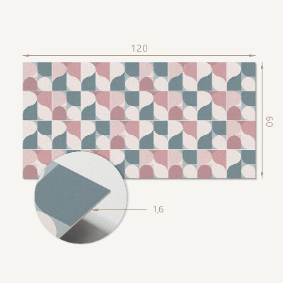 Rechteckige wandpaneel selbstklebend Geometrisches Muster im abstrakten Stil