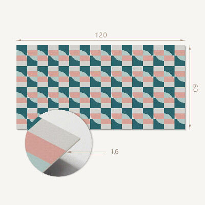 Rechteckige wandverkleidung innen Kariertes geometrisches Motiv