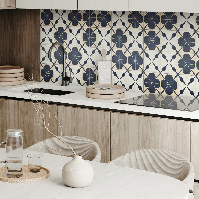 Rechteckige wandpaneel Blumenmotiv auf schlichtem Hintergrund