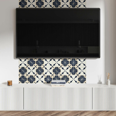 Rechteckige wandpaneel Blumenmotiv auf schlichtem Hintergrund