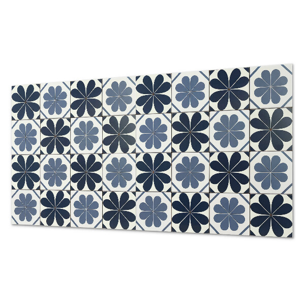 Rechteckige wandverkleidung innen Blumenmotiv auf Fliesen