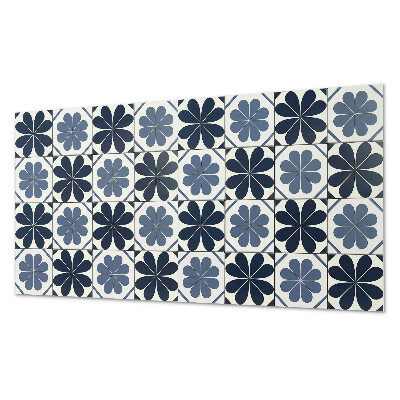 Rechteckige wandverkleidung innen Blumenmotiv auf Fliesen