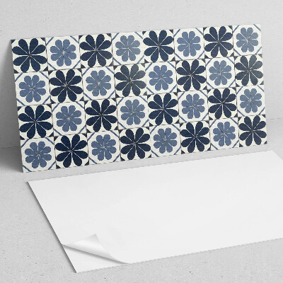 Rechteckige wandverkleidung innen Blumenmotiv auf Fliesen
