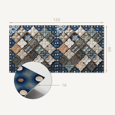 Rechteckige wandverkleidung innen Mosaikfliesen-Layout