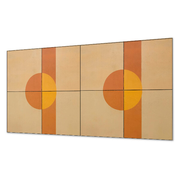 Rechteckige wandpaneel selbstklebend Modernes geometrisches Formenmotiv