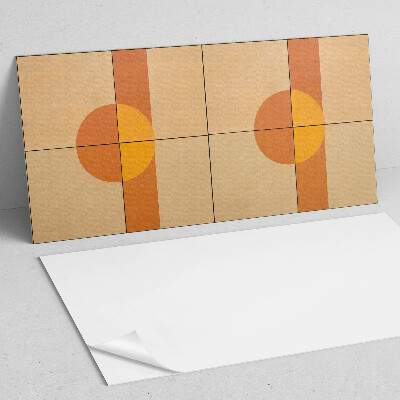 Rechteckige wandpaneel selbstklebend Modernes geometrisches Formenmotiv
