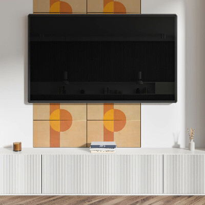 Rechteckige wandpaneel selbstklebend Modernes geometrisches Formenmotiv