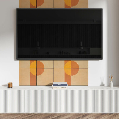 Rechteckige wandpaneel selbstklebend Modernes geometrisches Formenmotiv