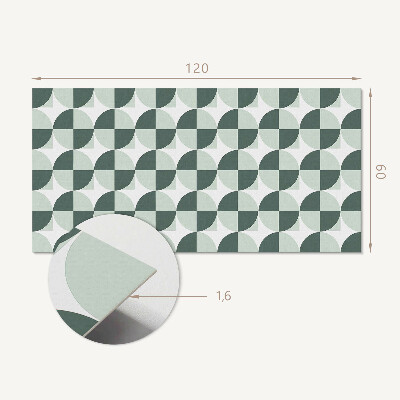 Rechteckige wandverkleidung innen Kreise und Quadrate im geometrischen Stil