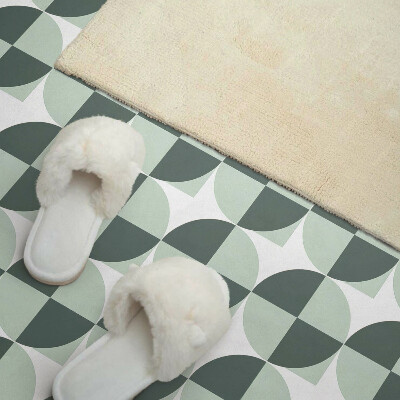 Rechteckige wandverkleidung innen Kreise und Quadrate im geometrischen Stil