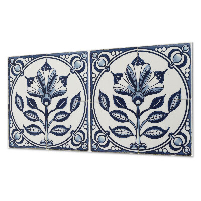 Rechteckige wandpaneel Blumenmotiv auf der Fliese