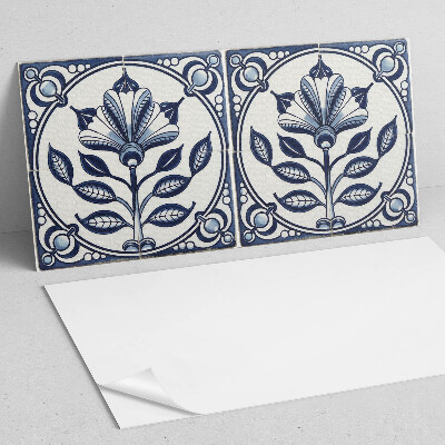 Rechteckige wandpaneel Blumenmotiv auf der Fliese