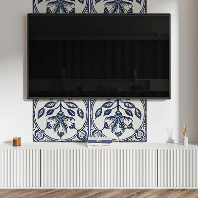 Rechteckige wandpaneel Blumenmotiv auf der Fliese
