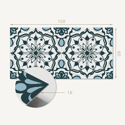 Rechteckige wandpaneel selbstklebend Florales Mandala in den Farben der Natur