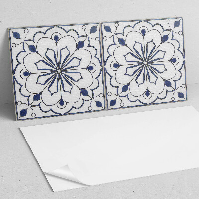 Rechteckige wandverkleidung innen Blumenmotiv im Keramikstil