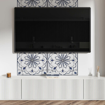 Rechteckige wandverkleidung innen Blumenmotiv im Keramikstil