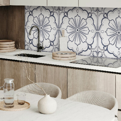 Rechteckige wandpaneel Blumenmotiv auf der Fliese